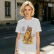 Olive T-Shirt With Cool Cat Lounging On Beach Chair Holding Drink