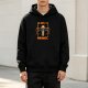 Black hoodie with 'Born to Rebel' X-wing space graphic