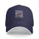 Black Baseball Cap With Graffiti Style Action Character Print