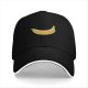Black Baseball Cap With Banana Graphic Print