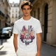 Olive T-Shirt Featuring Fantasy Warrior Princess With Sword Art