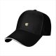 Black Baseball Cap With Stacked Coffee Cups Graphic