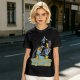 Olive T-shirt with Evil Girl Graphic Print