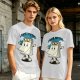 Olive t-shirt with cartoon Monday calendar graphic and 'I HATE YOU TOO' text