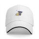 Black baseball cap with cute blue monster holding a foamy beer mug