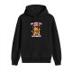 Black hoodie with 'Purrfectly Happy Catffeinated' cat graphic