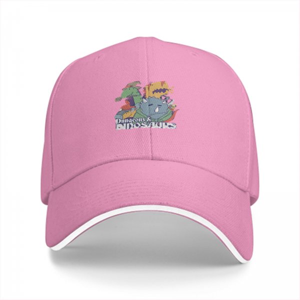 Black baseball cap with Dungeons & Dinosaurs graphic print