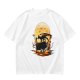 Olive T-Shirt With Dragon Silhouette Full Moon Graphic Print