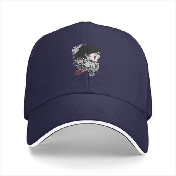 Black baseball cap with warrior woman profile graphic