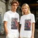 One Piece Luffy and Shanks Christmas Themed Graphic T-Shirt