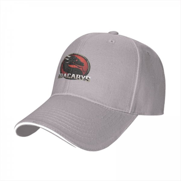Black baseball cap with Dracarys dragon logo design
