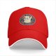 Black baseball cap with crying cat graphic and fake it until you make it text
