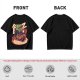 Olive T-Shirt with Cartoon Crocodile Eating Snack Graphic