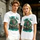 Olive T-Shirt Featuring 'We're All Doomed' and Doom Character Art
