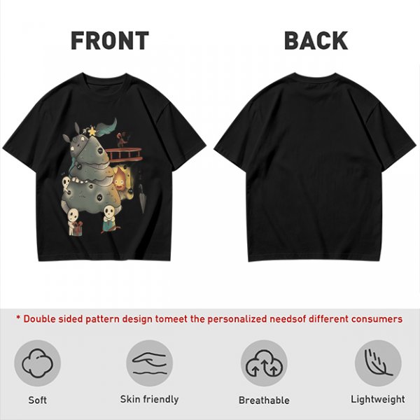 Studio Ghibli Fantasy Creature Graphic T-Shirt Design