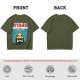 Olive Graphic T-Shirt with Skeletor Jaws Parody Art
