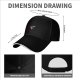 Black Baseball Cap With Detailed Pistol Graphic Design