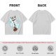 Olive Green T-Shirt With Sleeping Sky Bison On Clouds Print