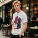 Olive T-shirt with Superman Laser Eyes Art Print