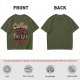 Coffee Makes Me Feel Less Murdery Graphic Olive T-Shirt