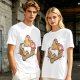 Olive T-Shirt With Cute Lazy Egg On Toast And Bacon Print