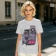 Olive graphic t-shirt with raccoons and 'I Will Rise Eventually' text
