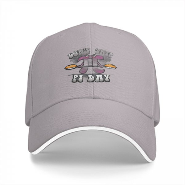 Don't Skip Pi Day Black Baseball Cap With Fun Math Pie Art