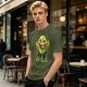 Olive T-Shirt With Playful Green Slime Monster Graphic