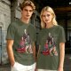 Olive Green T-Shirt with Buffy The Vampire Slayer Character Art Print