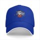 Black baseball cap with devil cat Campfire Club graphic