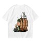 Olive T-Shirt with Charlie Brown and Snoopy at Oktoberfest Beer Barrel