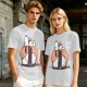 Olive t-shirt with Snoopy and Woodstock sushi print