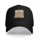 Black Baseball Cap With Retro Desert Pyramid Landscape Print