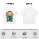 Olive Green T-Shirt With Fantasy Hero Silhouette Landscape Art