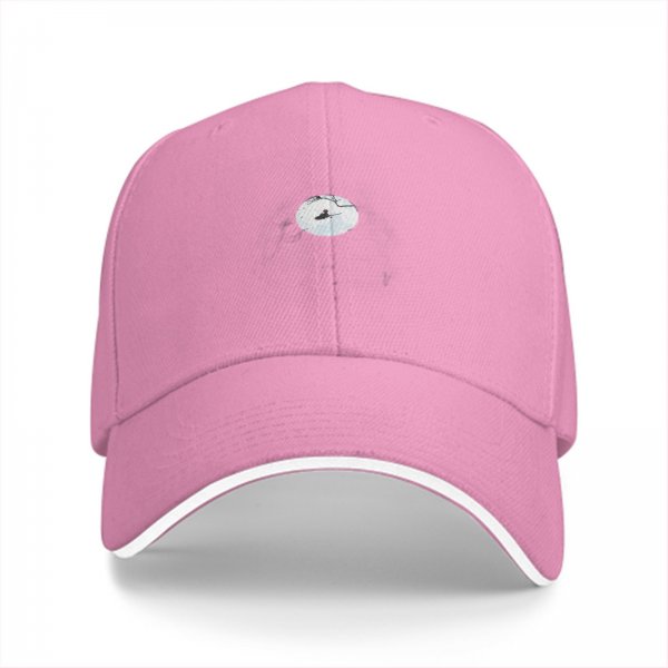 Black Baseball Cap With Small Canoe Graphic On Front