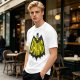 Olive green t-shirt with banana bat logo graphic