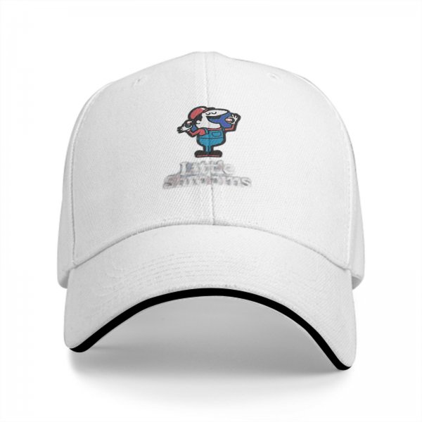Black Baseball Cap With Cartoon Character Graphic Design