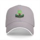 Black Baseball Cap With Green Silhouette Art Print