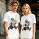 Olive T-Shirt with Cartoon Jason Voorhees Graphic Print