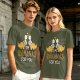 Olive T-Shirt With Cute Banana Dinosaur Love Graphic And I'm Bananas For You Text