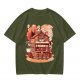 Anime Style Restaurant Scene Graphic T-Shirt Artwork