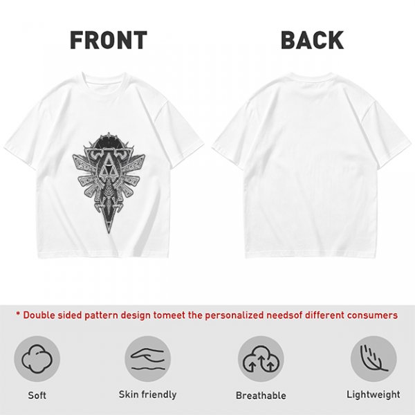 Olive Green T-Shirt With Detailed Fantasy Crest Graphic