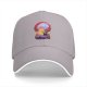 Black Baseball Cap With Anime Character Sunset Ship Art Print