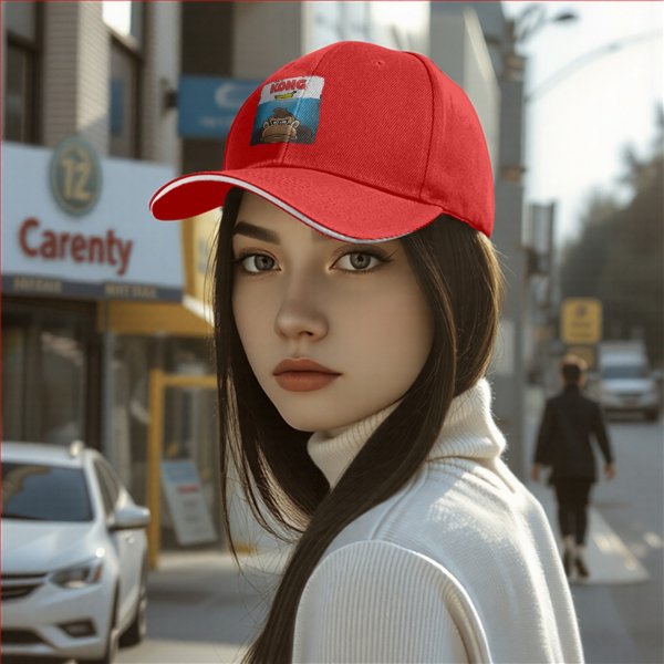 Black baseball cap with Kong and banana graphic print