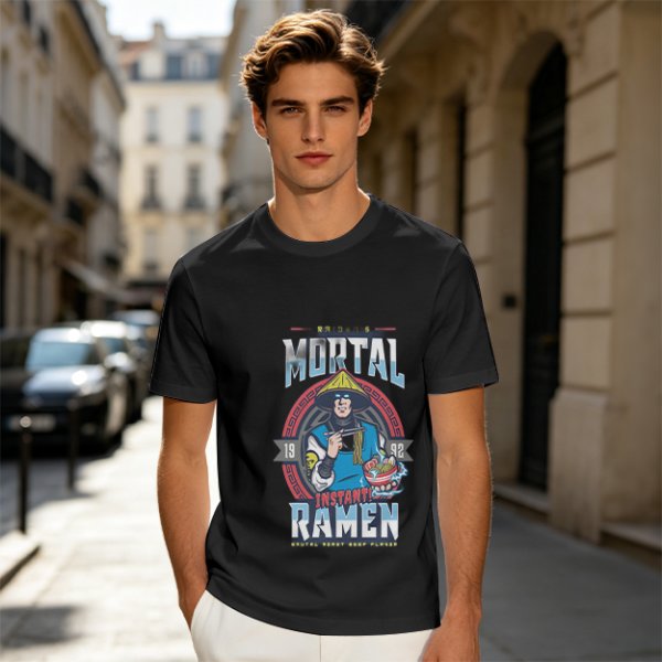 Mortal Instant Ramen Graphic Tee for Gaming Fans