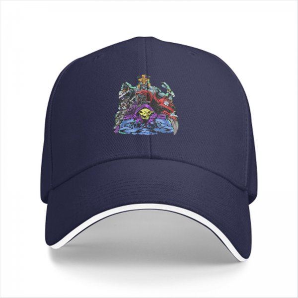 Black Baseball Cap with Villain Fantasy Character Graphic