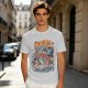 Japanese octopus sushi wave graphic t-shirt design
