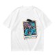 Olive t-shirt with monster polaroid print that says Normal Is Boring