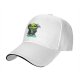 Black Baseball Cap With Neon Skull Wizard Graphic Design