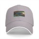 Black Baseball Cap with Night Diner Scene Art Print